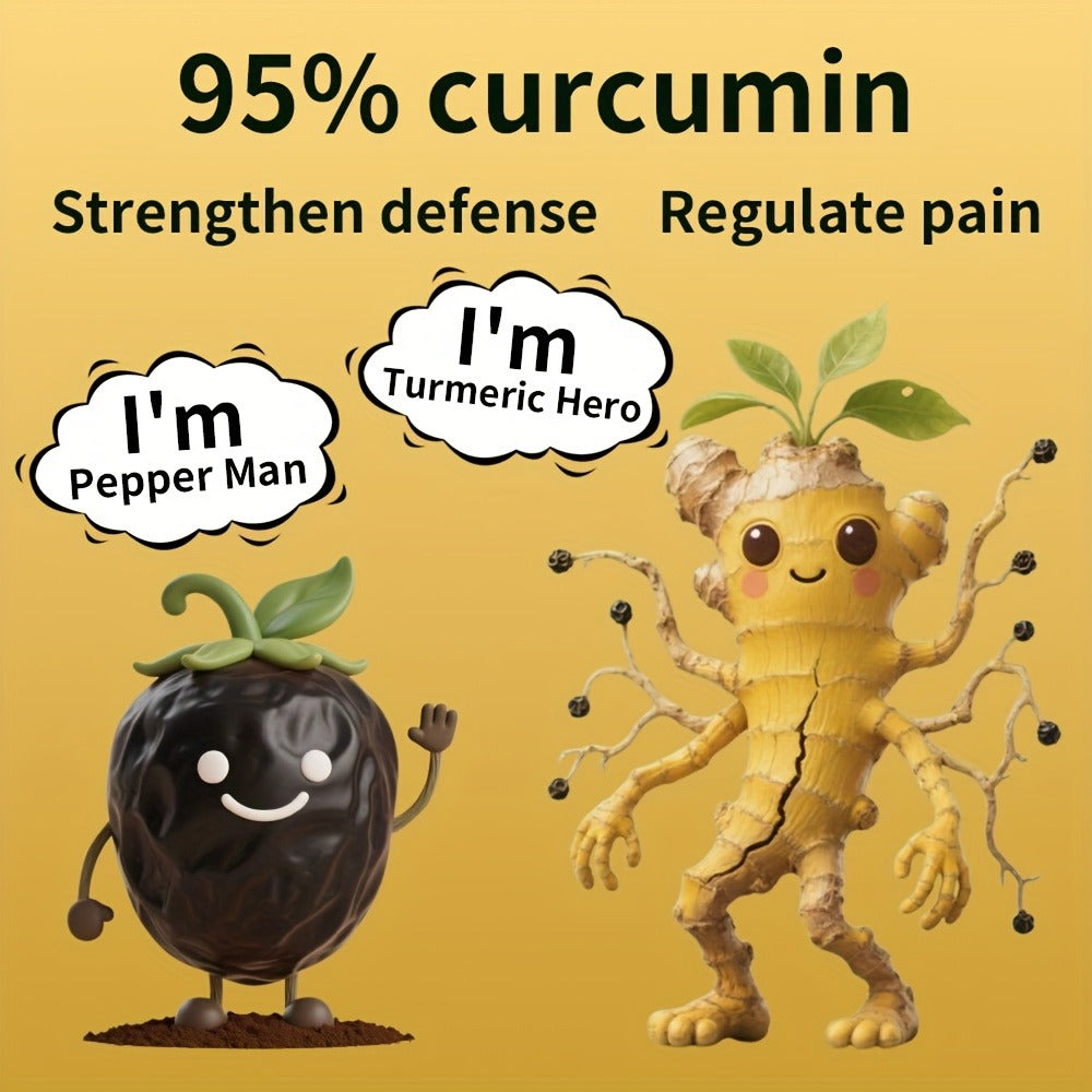 1 Bottle Containing 60pcs High Quality Turmeric Gummies It Contains High Quality Turmeric Black Pepper And Mint It Is A Turmeric Supplement with High Absorption Beneficial for Health