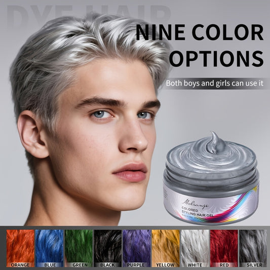 3.53Oz Temporary Styling Hair Dye, Natural Stereotypes Not Stiff, Non-Damaging to Hair, Easy to Wash, for Daily Styling, Can Mix Your Own Colours for Theme Carnival Festival, Halloween Dressing Party Use, Carnival/Mardi Gras/Masquerade