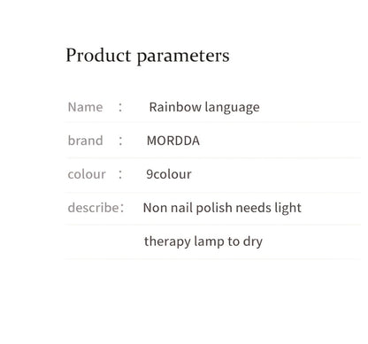 Gel Nail Polish Set 9 Colors | MORDDA Rainbow Mini Nine-Grid Kit — High Saturation, Long Lasting, No Alcohol, Gradient Nail Art Effect, Salon Quality Gift for Women
