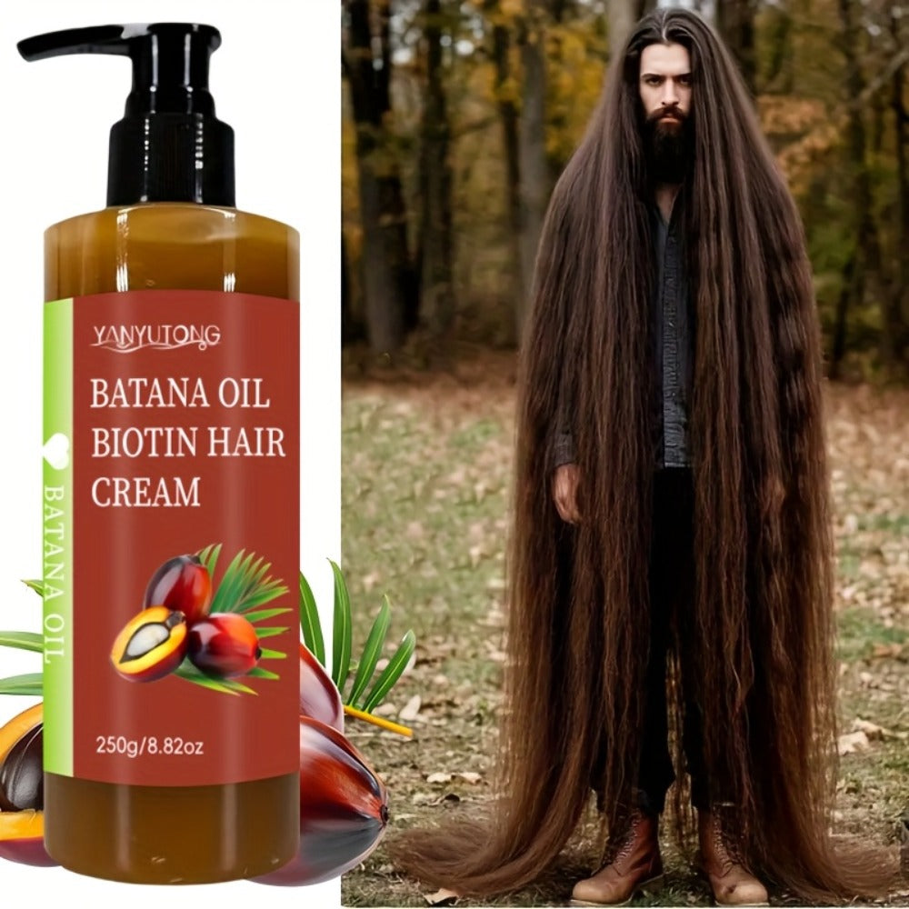 Batana Oil Unrefined Honduras Hair Treatment 250g Deep Moisturizing Squalane Shea Butter Repairs Dry Damaged Hair Boosts Shine All Hair Types Unisex