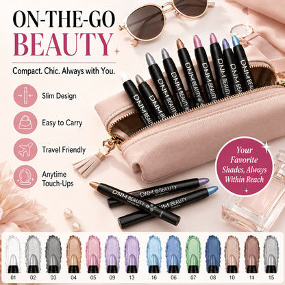 Eyeshadow Stick Set 16 Colors Highly Pigmented Waterproof Matte & Shimmer Eye Makeup Pencil Kit - Blendable Crease-Proof Long-Lasting Eye Crayon for Women Beginners Daily & Glam Looks