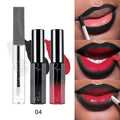 [Perfect Gifts] 3pcs Long-Lasting Matte Lip Gloss And Lip Oil Set - Waterproof Non-Stick Cup Velvet End. All Skin Types - Featuring Red And Purple Shades - Perfect Gifts for Any Style!