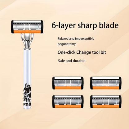 Safety Razor Set for Men 72 Blades 2 Non-Slip Metal Handles Classic Double Edge Shaving Razor Ultra-Sharp Replaceable Blades Smooth Painless Shave Grooming Kit Holiday Gift