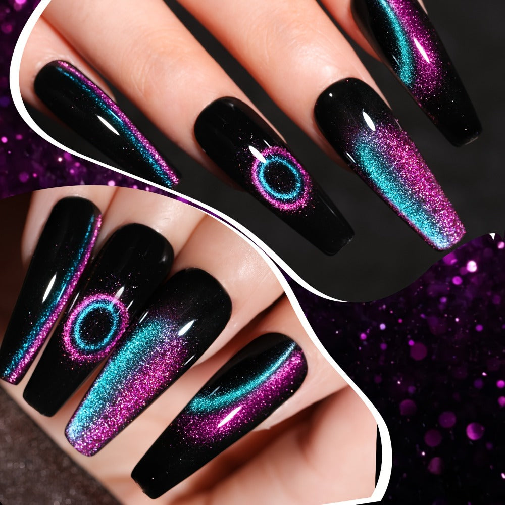 Cat Eye Nail Polish Set 8Colors 0.51oz Reflective Cat'S Eye Nail Gel Soaking LED Gel Salon Female Nail Art Tools Fashion Holographic Nail Art