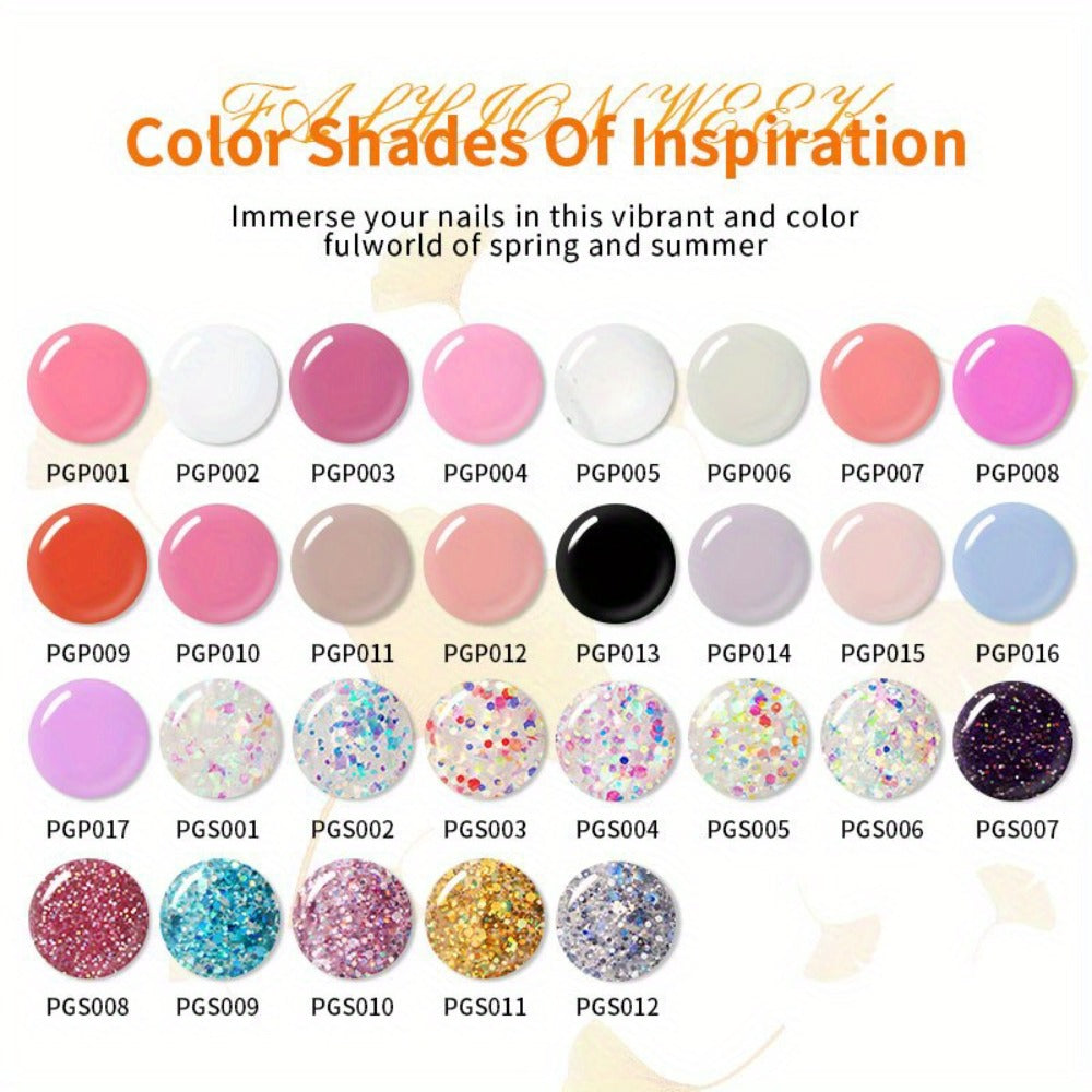 Limegirl Poly Gel Nail Kit: 36 Color Nail Polish Poly Gel Poly Gel with Nail Light Starter Set - Poly Gel Poly Gel Poly Gel Poly Gel Nail Extension Kit with Other Basic Poly Gel Nail Art Tools, Professional Poly Gel Nail Extension Kit for Beginners