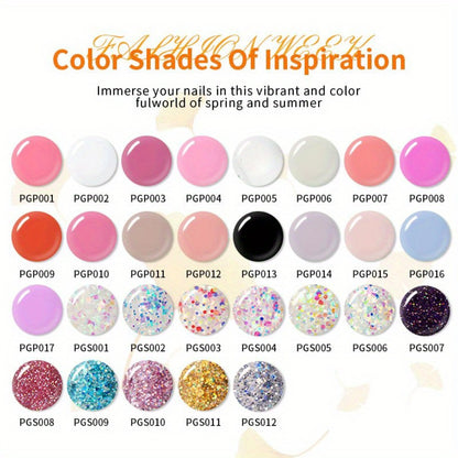 Poly Gel Nail Kit 36 Colors with LED Nail Lamp – Complete Polygel Nail Extension Starter Set with Nail Art Tools, Slip Solution, Dual Forms & UV Gel Polish for Beginners and Professionals
