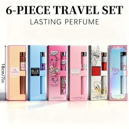 Perfume Gift Set for Women 6 Piece Travel Mini EDP Spray — 6 Floral Eau de Parfum Scents 1.18 fl oz Each | Long Lasting TSA-Friendly Fragrance Sampler