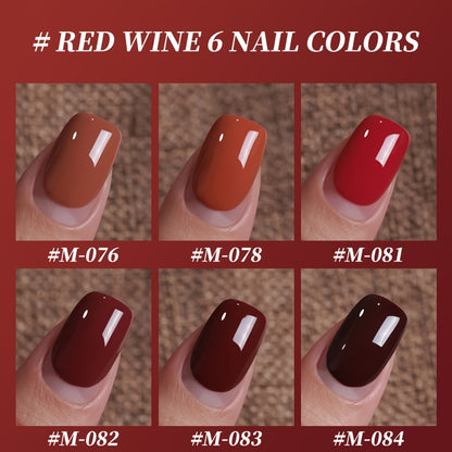 Gel Nail Polish Set 6 Colors Jelly Nude Pink Translucent Soak Off LED UV Gel Nail Kit Photo Frame Bottle Gift for Women Home Salon DIY Manicure