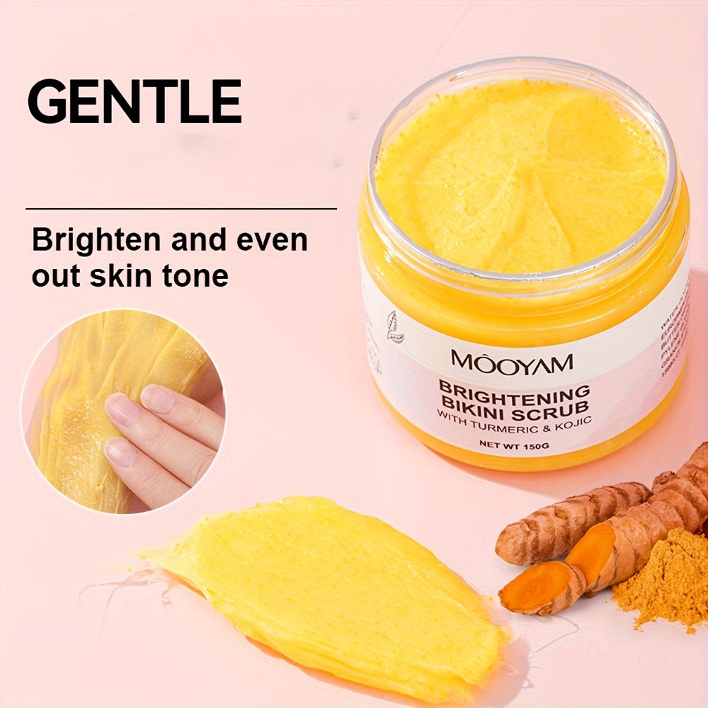 Glycolic Acid Turmeric Scrub for Bikini Area 150g, Must-have in Summer, Make Your Light Beige Radiant
