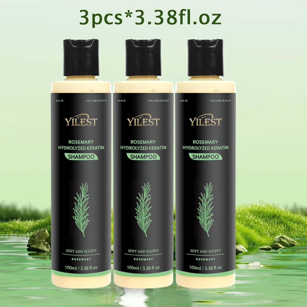Rosemary Volumizing Shampoo — Enriched with Rosemary Extract, Amino Acids & Plant Squalane for Luxurious, Fuller & Healthier Hair | Moisturizing Formula for All Hair Types