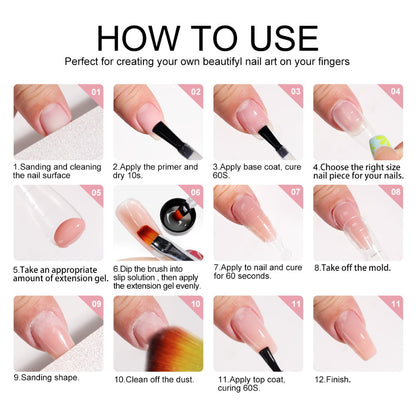 Gel Nail Polish Kit with UV LED Lamp 20 Colors All-in-One Starter Set Base Coat Top Coat Nail Art Tools Professional Home Manicure Gift Set for Women
