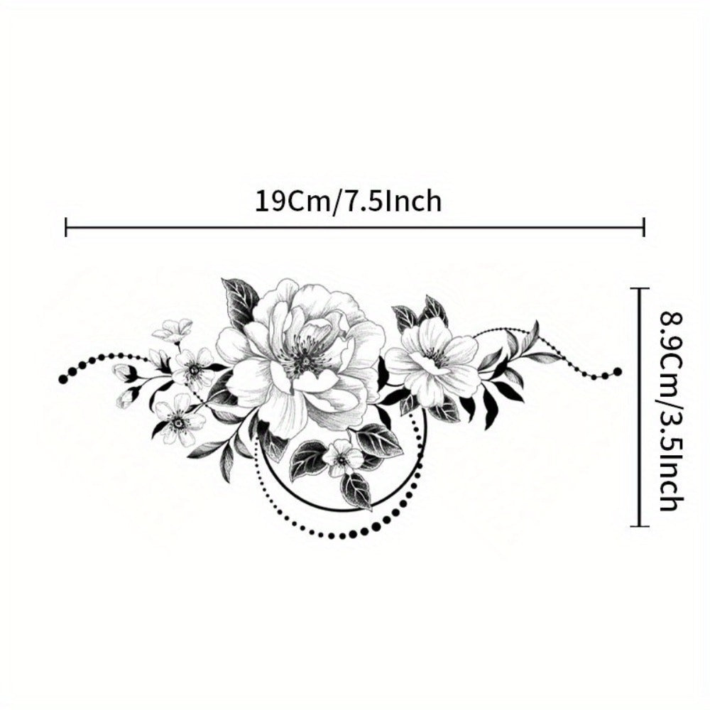 Fake Tattoos for Women 60+ Pcs with 10 Large Realistic Body Art Designs, Waterproof Temporary Tattoos for Chest Neck Underboob, Party Festival Swimming Tattoo Stickers