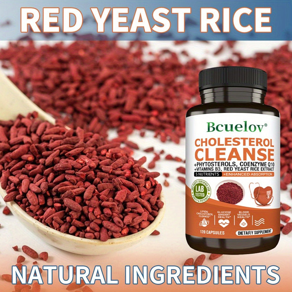 Cholesterol Health Supplement - Contains Phytosterols, Coenzyme Q10, And Red Yeast Rice Extract to Support Heart Health - 120 Capsules