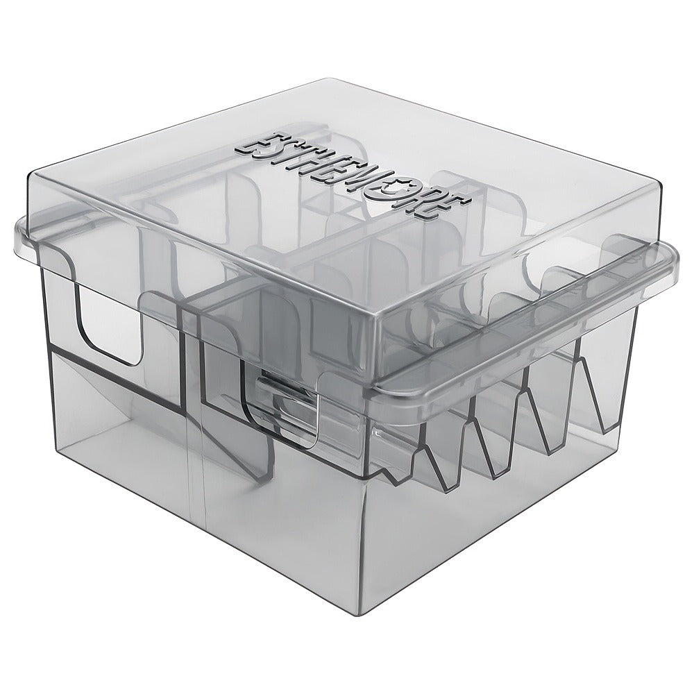 Professional Barber Tool Organizer - 8-Slot Clear Plastic Storage Box for Hair Clippers & Scissors, Durable Transparent Design for Salon & Home Use, Fit for All Models, Space-Saving Grooming Accessories, Barber Supplies
