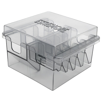 Barber Tool Organizer – 8-Slot Clear Plastic Storage Box for Hair Clippers, Scissors & Grooming Accessories | Transparent Salon Organizer for Home & Professional Barber Use