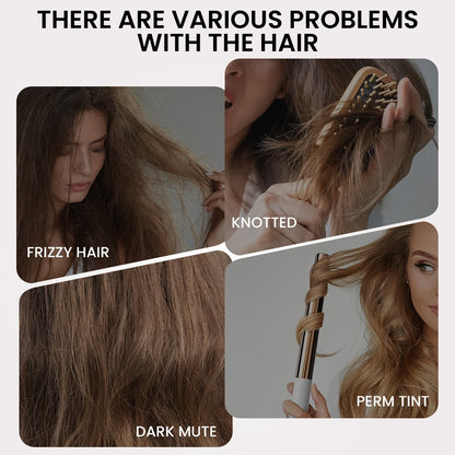 Leave-In Conditioner with Hydrolyzed Keratin & Biotin — Anti-Frizz Detangler, Argan Oil & Plant Extracts, Repairs Split Ends & Breakage, Color-Safe for Curly, Dry & Damaged Hair, 6.76 oz