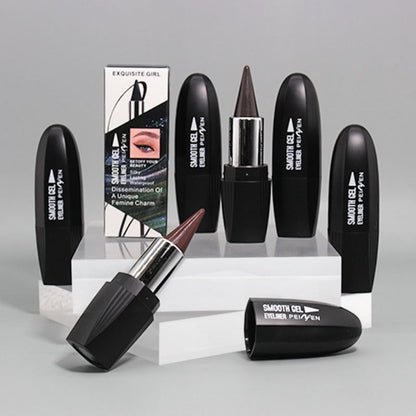 Eyeliner Set 6 Colors - Waterproof Long-Lasting Smudge-Proof Eyeliner Cream, Transfer-Proof Sliding Liner for Eyes & Lips, Black Brown Reddish Brown, Daily & Party Makeup for Women