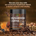 Mushroom Coffee Blend Powder Mushroom Coffee - Instant Coffee Blend of Ganoderma Lucidum, Cordyceps Sinensis, Lion'S Mane Mushroom, Birch Brown Pore Mushroom, And Chanterelle Mushroom - Mushroom Coffee Powder, Ideal for Gift Giving