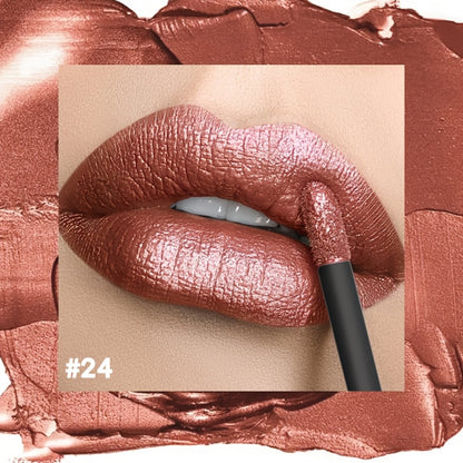 Metallic Lip Gloss High Gloss Long-Lasting Non-Stick Lip Plumper Glossy Lipstick for Women Portable Party Date Daily Makeup Gift 11 Shades