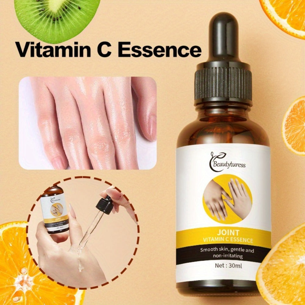 2 Bottles - Joint Vitamin C Essence, Moisturizing, No Dark Spots, Brighten, Shiny Light Beige, Daily Joint Care, Dark Spot Correction, Light Beige Brightening Regimen, Facial Serum, Brightening Skincare, Light Beige Formula, Non-Greasy Texture