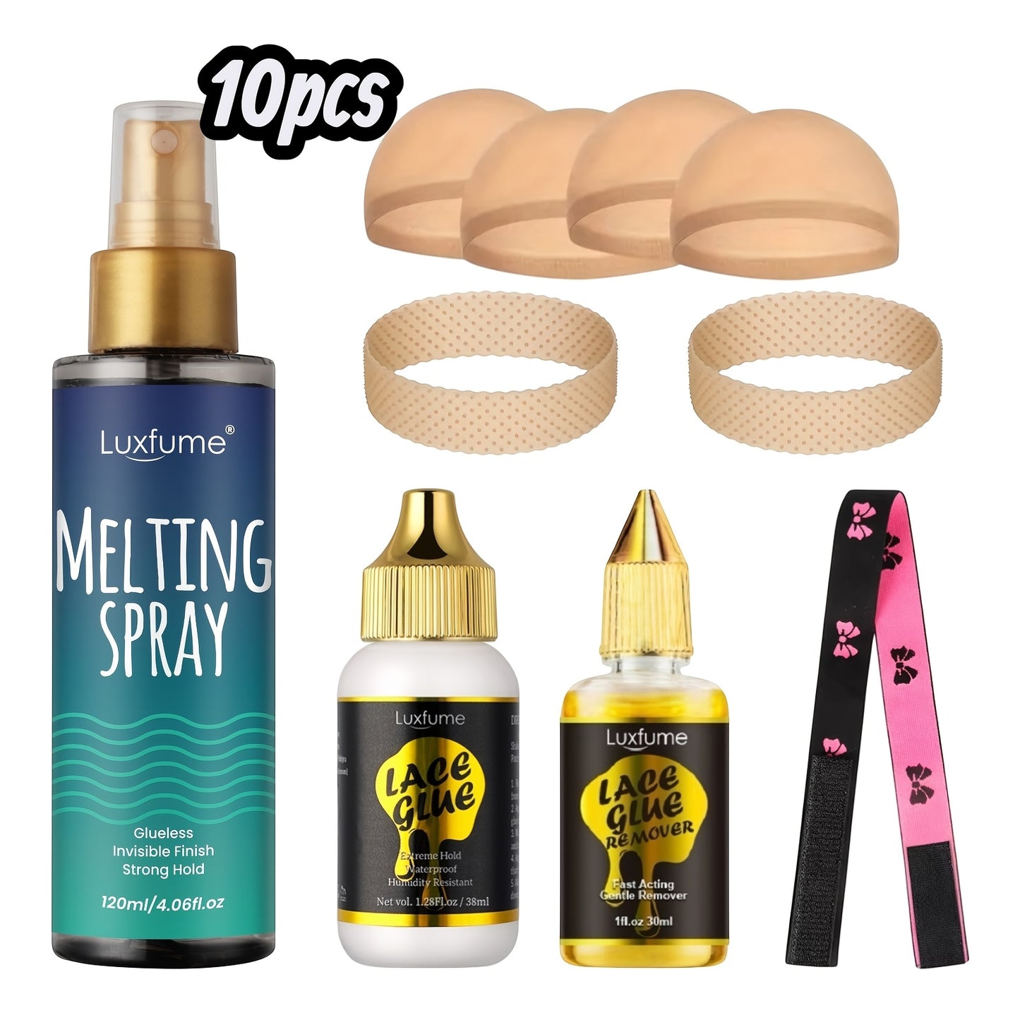 Lace Melting Spray for Wigs Glueless Maximum Hold Quick Dry No Residue Wig Bonding Spray Hair Attachment Liquid for Daily Wig Wear Invisible Finish