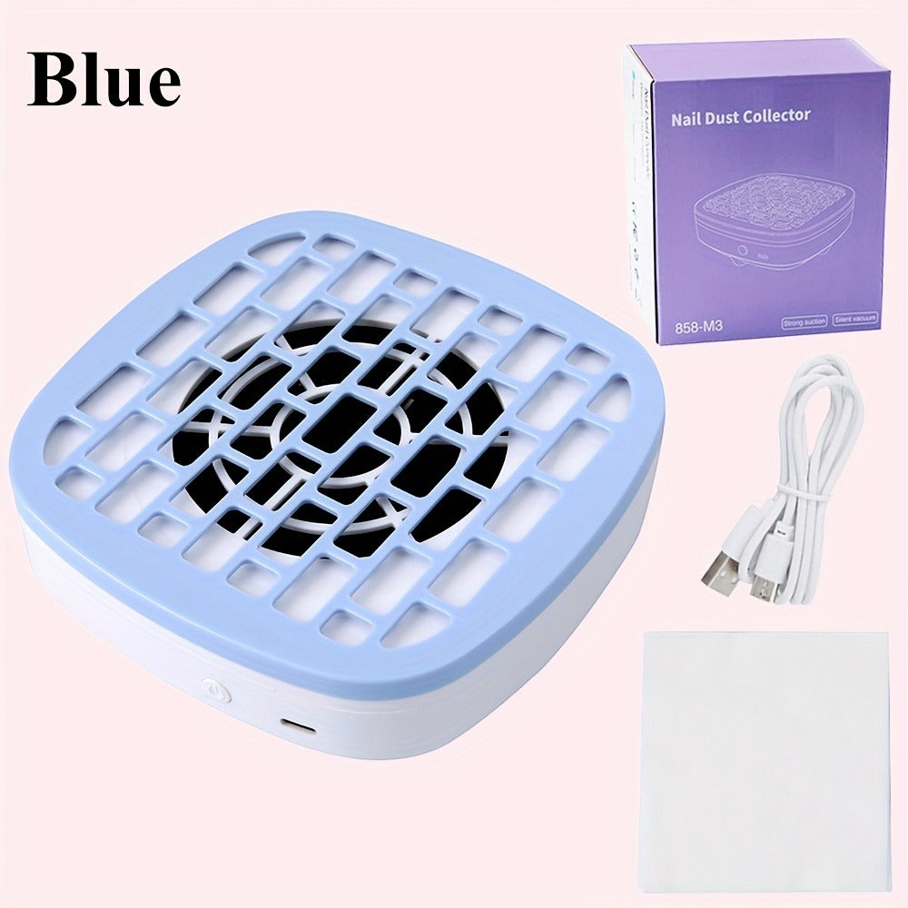 Nail Dust Collector Desktop USB Electric Nail Vacuum Fan Powder Removal Machine for Manicure Nail Drill Salon Home Use White Pink Blue Purple