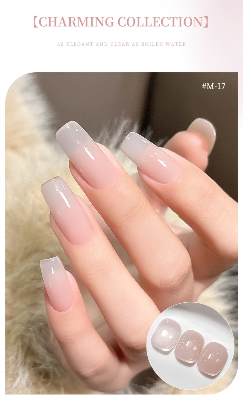 XEIJAYI 6pcs/Set 0.51oz New Popular Nail Gel Semi Permanent Nail Art Soaking LED Nail Salon Nail Salon Gel