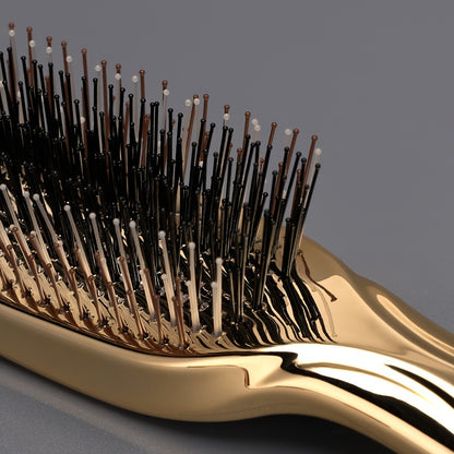 Air Cushion Comb Scalp Massage Brush Anti-Static Detangling Hair Comb Electroplated Hairdressing Comb with Gift Box – Rose Gold, Silver, Gold