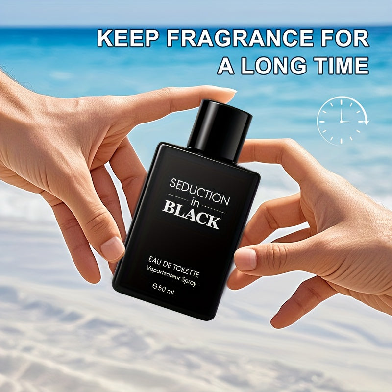 Men's Elegant Long-Lasting Eau De Toilette - Woody Scent, Propylene-Free -Based Cologne Suitable for Dates,, Gym & Travel - Ideal Gift for Him, 50ml/1.7fl.oz Liquid Cologne for Men