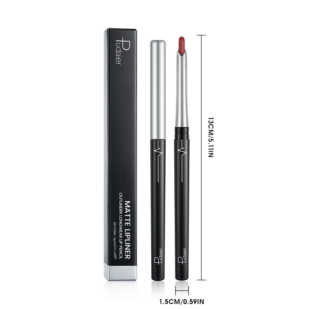 Lip Liner Pencil Matte Long Lasting Waterproof Non-Fading Non-Stick Precise Definition Smooth Glide Lip Outliner for All Day Wear
