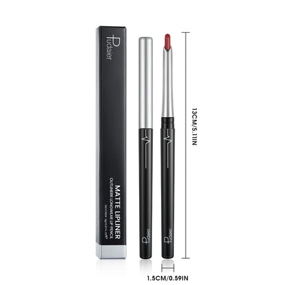 Lip Liner Pencil Matte Long Lasting Waterproof Non-Fading Non-Stick Precise Definition Smooth Glide Lip Outliner for All Day Wear