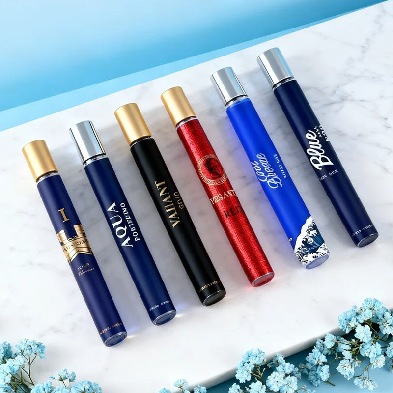 6-Piece Travel Set, Men's Eau De Toilette Spray, Long Lasting Fragrance, 6 Different Flavor, Perfect For Holiday Gifts, Dating, Daily Life, Parties, 1.18 Fl Oz/bottle, Valentine's Day And Other Festivals