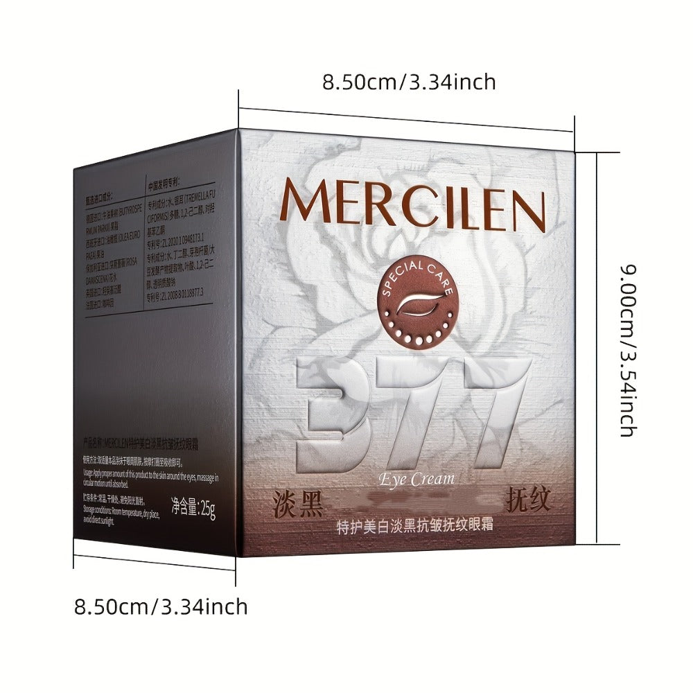Eye Cream for Dark Circles & Puffiness — MERCILEN Brightening Formula with Niacinamide, Collagen & Plant Squalane, Hydrating & Firming, 25g, for Men & Women