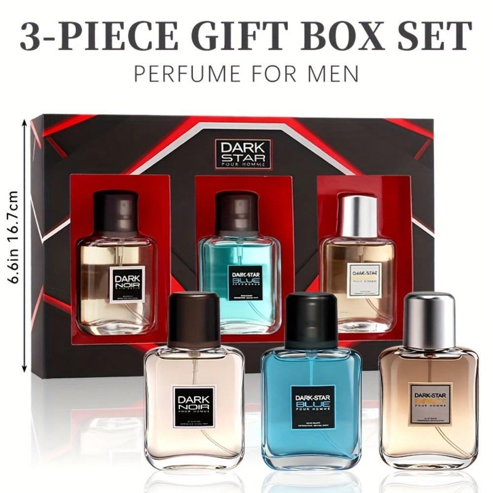 Men's Cologne Gift Set - 3 Piece Eau de Toilette Spray Long Lasting Fragrance for Men, Travel Size 1 oz Each, Perfect for Dating Holidays Everyday Wear & Parties