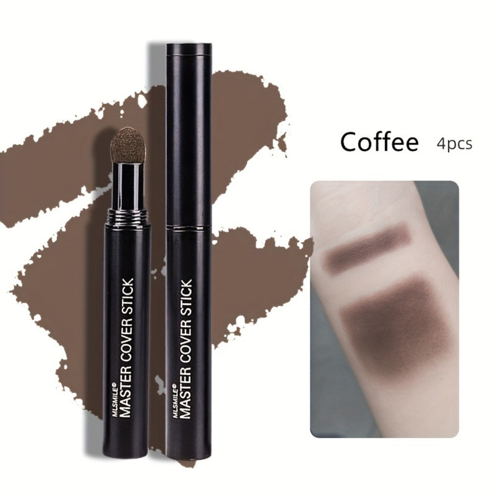Hairline Powder 4Pcs Set - Hair Shadow Stick for Thinning Hair, Eyebrow Powder, Nose Contour Shadow, Forehead Side Shadow Filler