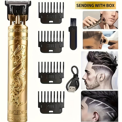 T-Blade Hair Clipper for Men Retro Wireless Electric Trimmer Set with LED Display USB Charging Multiple Accessories - T9 T10 Models Vintage Design Grooming Kit Holiday Gift