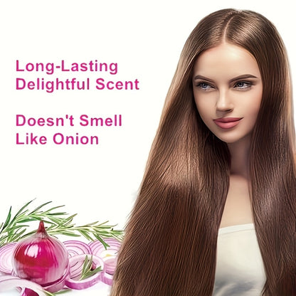 Shampoo & Conditioner Set with Onion Extract, Biotin, Rosemary & Jojoba — Nourishing, Strengthening, Anti-Dandruff, Smoothing for Dry Rough Hair, Natural Hair Moisturizer