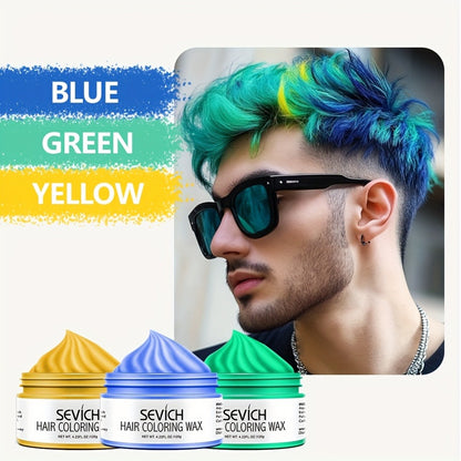 Temporary Hair Color Wax 120g - Washable Hair Dye for Men & Women | 13 Vibrant Shades | Easy Application | Party, Festival & Everyday Styling | Long-Lasting