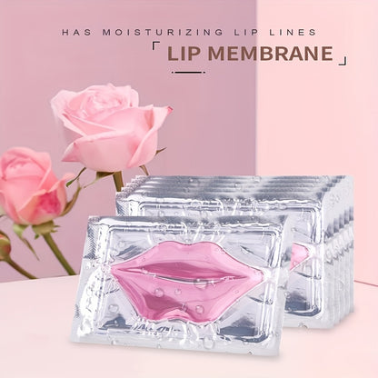 Hyaluronic Acid Eye Mask & Pink Lip Mask Patch Set - Moisturizing Hydrating Anti-Dry Overnight Sleeping Lip Eye Care Nourishing Smoothing Gift Set for Women