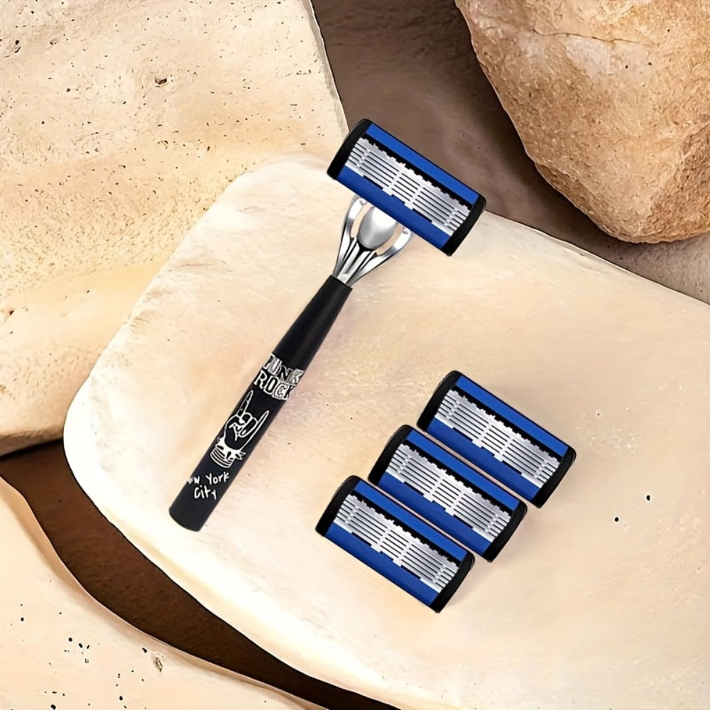 This Luxurious Men's Safety Razor Features 36 Blades Made Of High-quality Stainless Steel. It Has 2 Anti-slip And Comfortable Handles That Are Ultra-smooth And Painless for Shaving. It Is A Must-have Manual Razor for Men