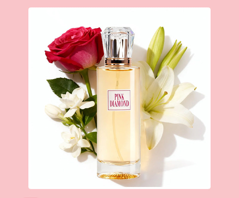 3.4oz PINK DIAMOND Lady's Eau De Parfuma Spray - Long-Lasting - with Aldehyde, Lily, Orange Flavor, Perfect for Daily Wear and Special Occasions