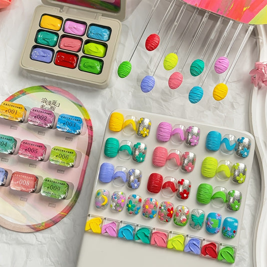 Mordda'S 9-Color Grid for a Romantic Summer Dopamine Set - a New Ultraviolet Gel for Nails Featuring a High-Saturation Gradient Effect That Is Durable And Perfect for Salon Manicures Or, Making It an Ideal Christmas Gift for Women