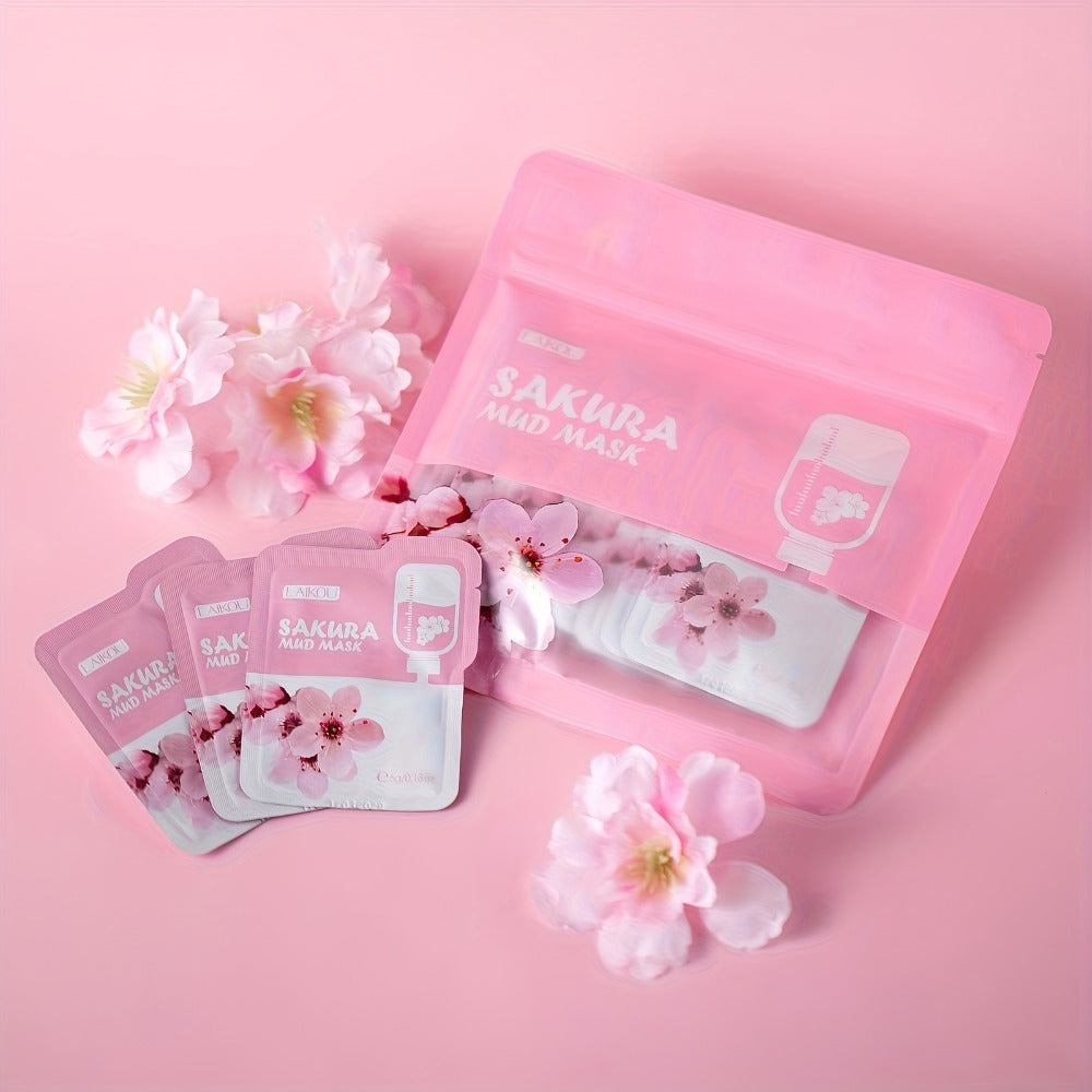 30pcs Sakura Light Beige Care Set - Gentle Cleansing Moisturizing Hydrate with Cleansing Brush & Hairband for Girlfriend Wife Mother - Facial & Eye Care Gift & Combination Light Beige, Deep Moisturizing