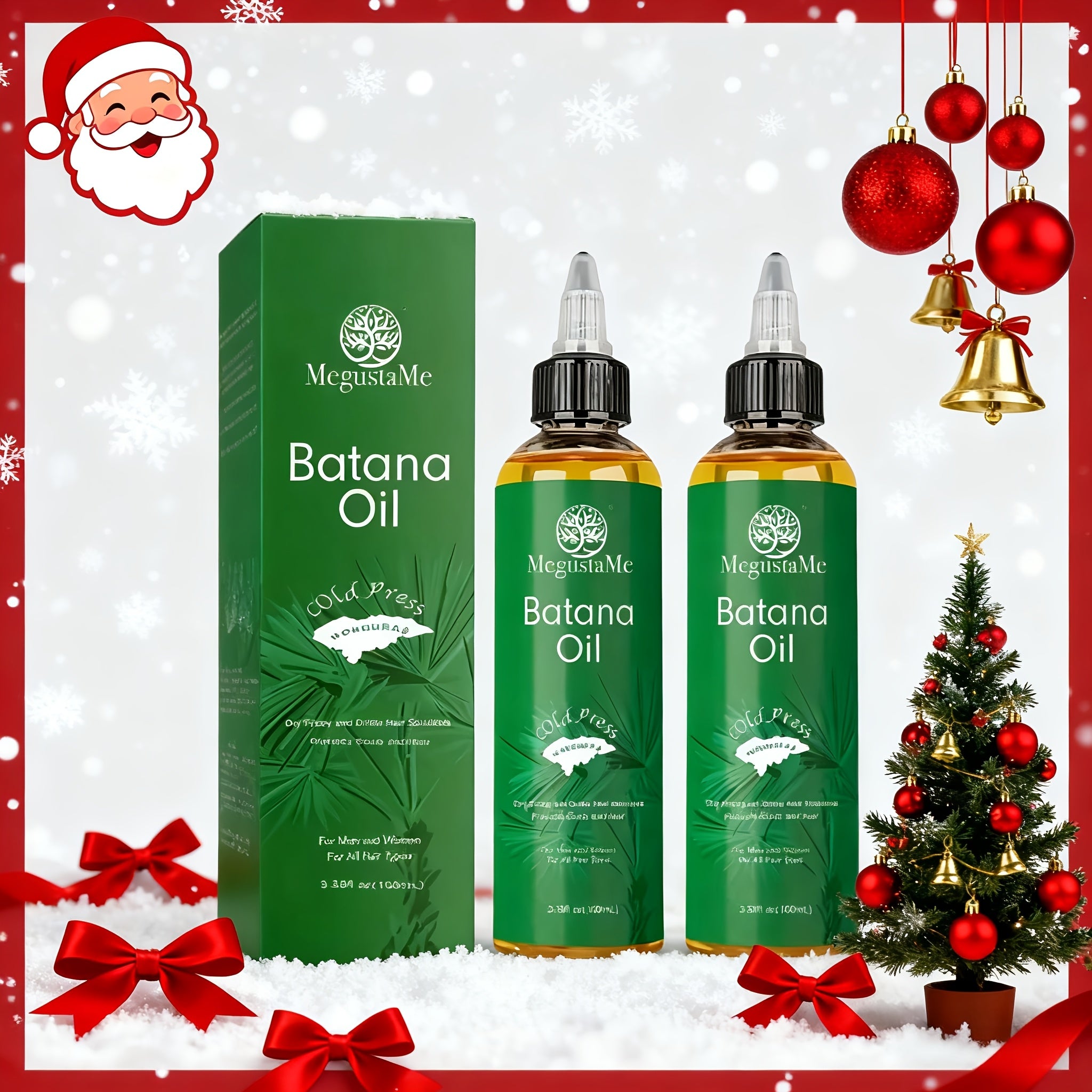 3/2/1 Piece Of Cold Pressed Batana Oil, Suitable For Hair And Scalp -3.5 Ounces (100 Milliliters), Pure Conditioner, Moisturizing And Caring For Dry Hair, Suitable For Both Men And Women, Is The Perfect Gift For Christmas, Halloween And New Year