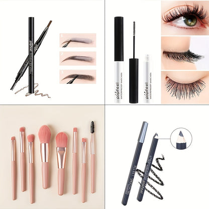 40 Color Eyeshadow Palette Makeup Kit — Complete Eye Makeup Set with Mascara, Eyeshadow Brush, Eyeliner & Eyebrow Pencil, Beginner Makeup Kit & Beauty Gift Set