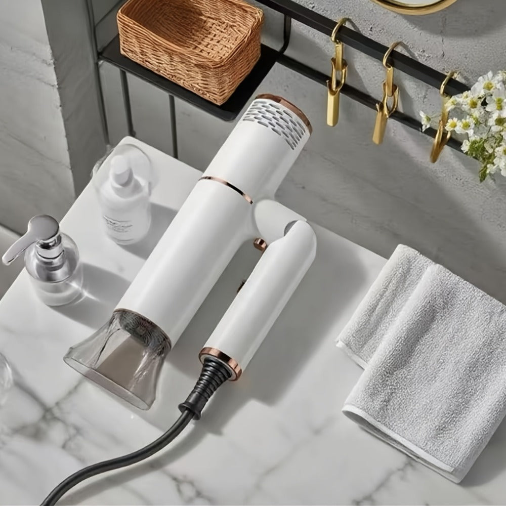 Professional Hair Dryer with Foldable Handle — Bristle Motor, Hot & Cold Air, Concentrator Nozzle & Stand Included, Quick Dry for All Hair Types