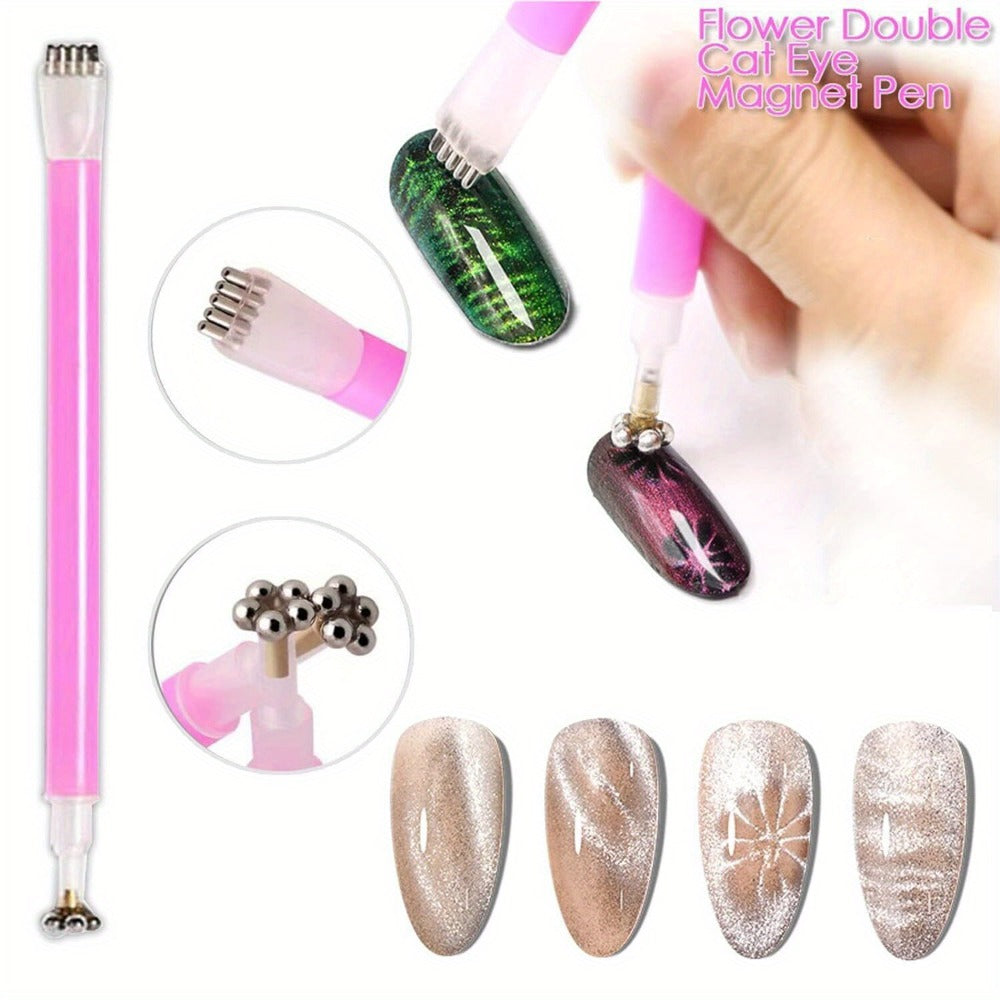 14pcs Cat Eye Magnet Nails UV Gel Polish Magnet Pen Nail Art Pen Tools
