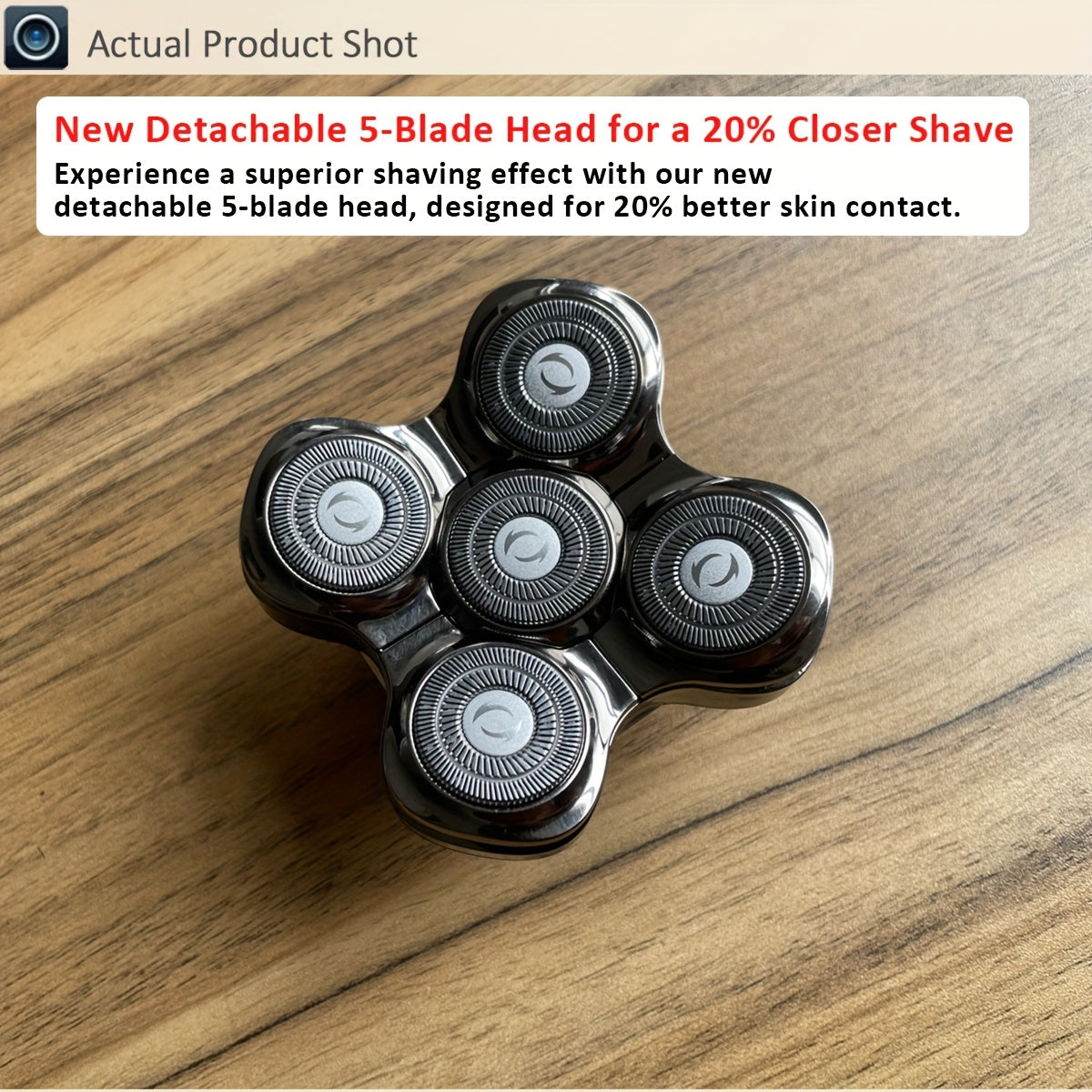 Rotary Electric Shaver for Men 5D 7D Detachable Multi-Head Razor with LED Display & Type-C Charging, Rechargeable Cordless Grooming Kit for Home & Travel, Smooth Close Shave
