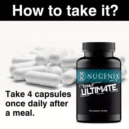 Total-T Ultimate Men's Supplement 5-Bottle Bundle - with Horny Goat Weed, D-Aspartic Acid, Tribulus, Maca & Stinging Nettle for Testosterone, Vitality & Mood Support