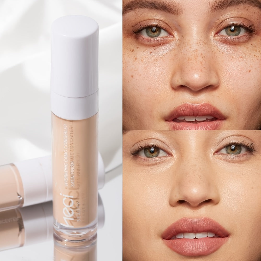 Concealer & Highlighter Set 2 Pcs - Buildable Coverage Liquid Concealer with Contour Stick, Hydrating Pore-Minimizing Long-Lasting Formula for Blemishes & Dark Circles